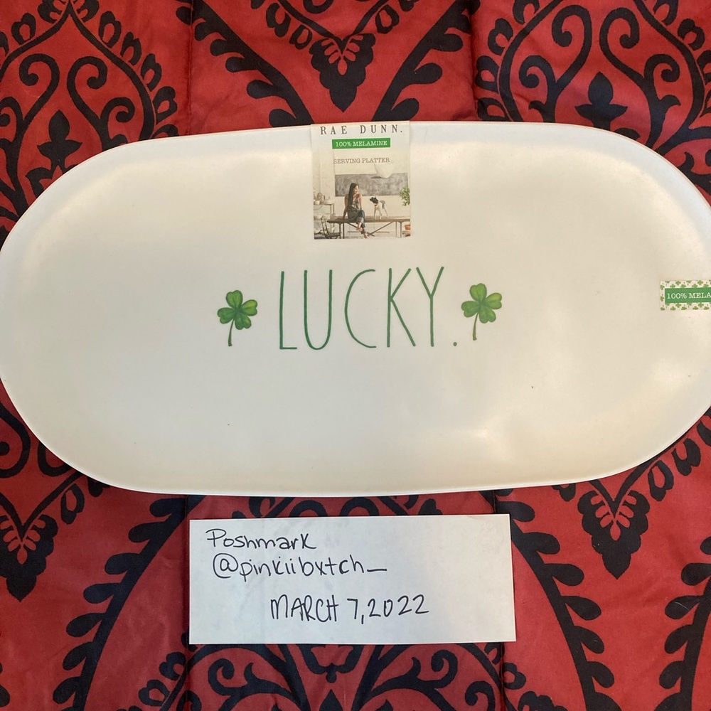 Rae Dunn “Lucky” Serving Plate